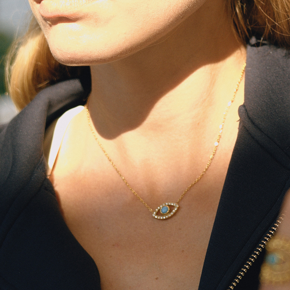 ELENYS Inner Vision – jemný zlatý řetízek s ochranným okem